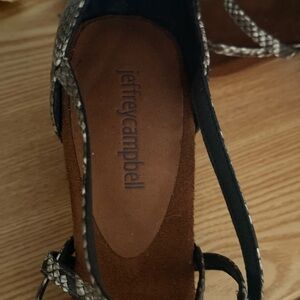 Jeffrey Campbell Black and Brown Snakeskin 🐍🐍Women's Shoes NWOT